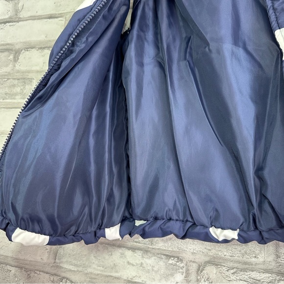 Gymboree Girls Navy White Polka Dot Sleeveless Zippered Puffer Vest - Sz M (7/8) - Picture 5 of 12